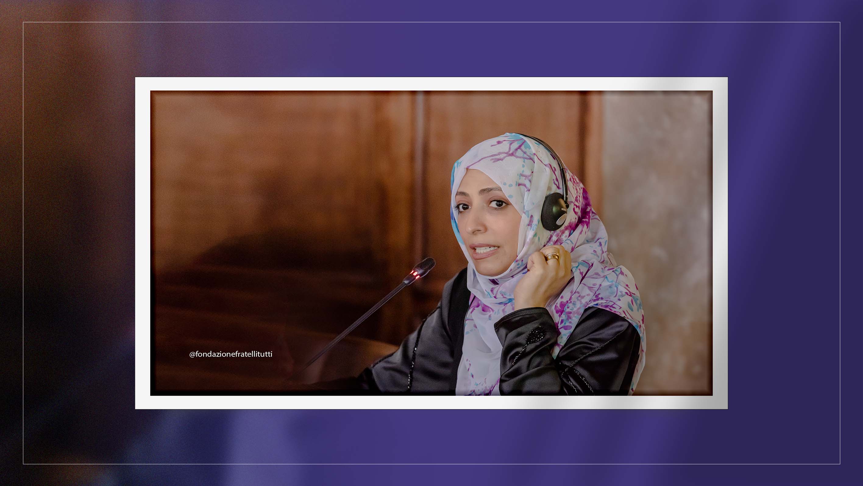 Tawakkol Karman speaks at Vatican meeting on "human fraternity"